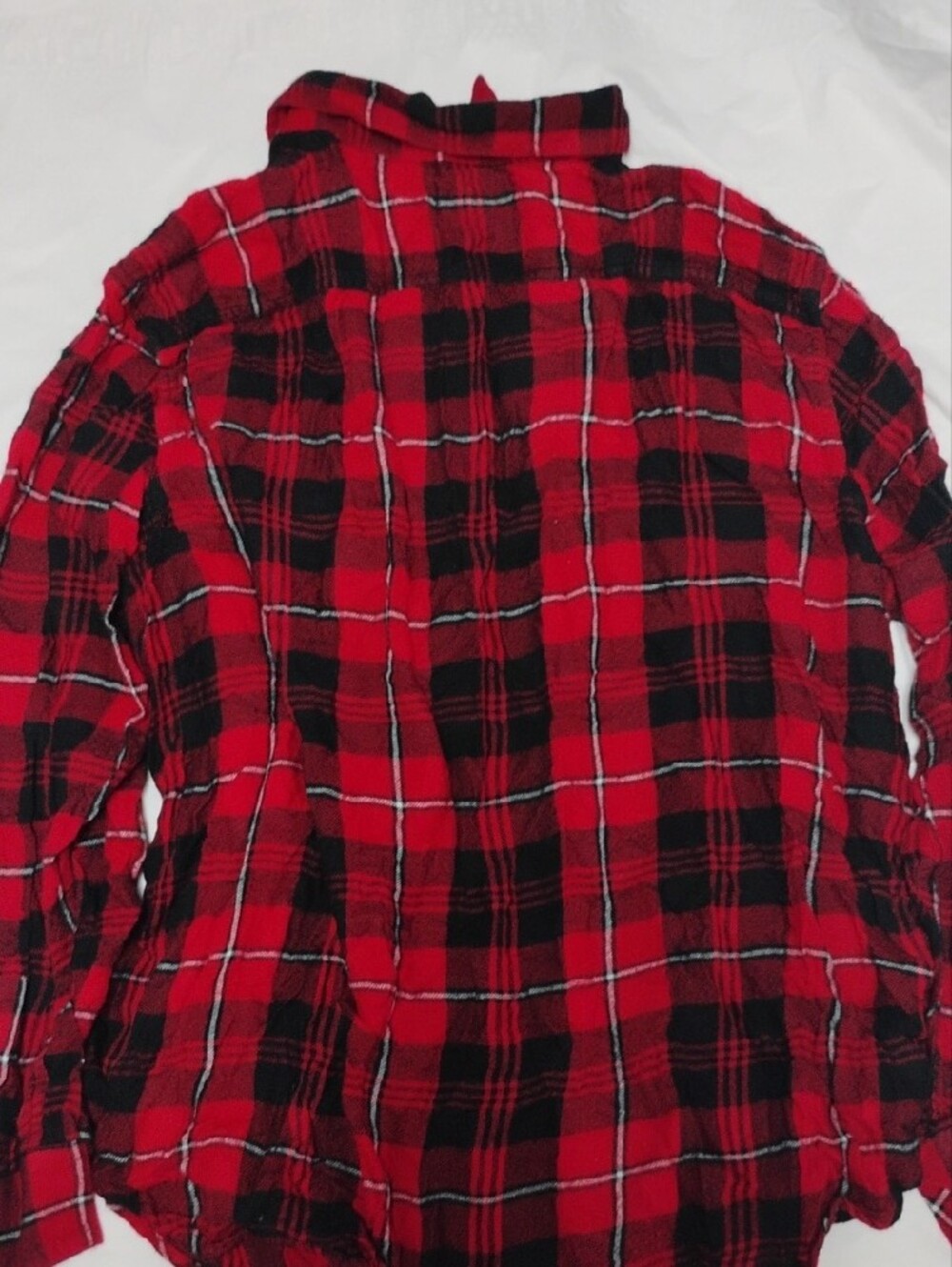 Chaps Red and Black Plaid Button-Down Shirt